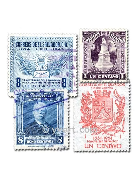 SALVADOR : pochette de 50 timbres (Oblitérés)