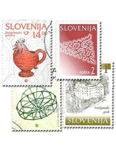 SLOVENIE : pochette de 25 timbres (Oblitérés)