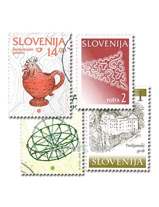 SLOVENIE : pochette de 25 timbres (Oblitérés)