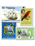 STE HELENE : pochette de 25 timbres (Oblitérés)