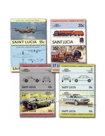STE LUCIE : pochette de 100 timbres (Oblitérés)