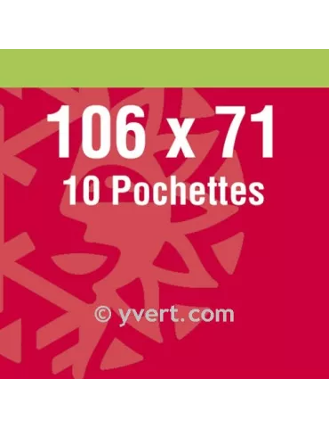 Pochettes double soudure - Lxh:106x71mm (Fond noir)