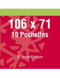 Pochettes double soudure - Lxh:106x71mm (Fond noir)