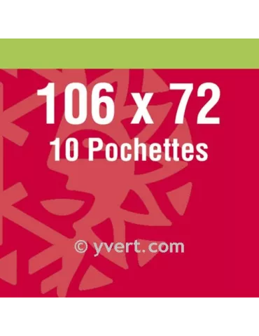 Pochettes double soudure - Lxh:106x72mm (Fond noir)