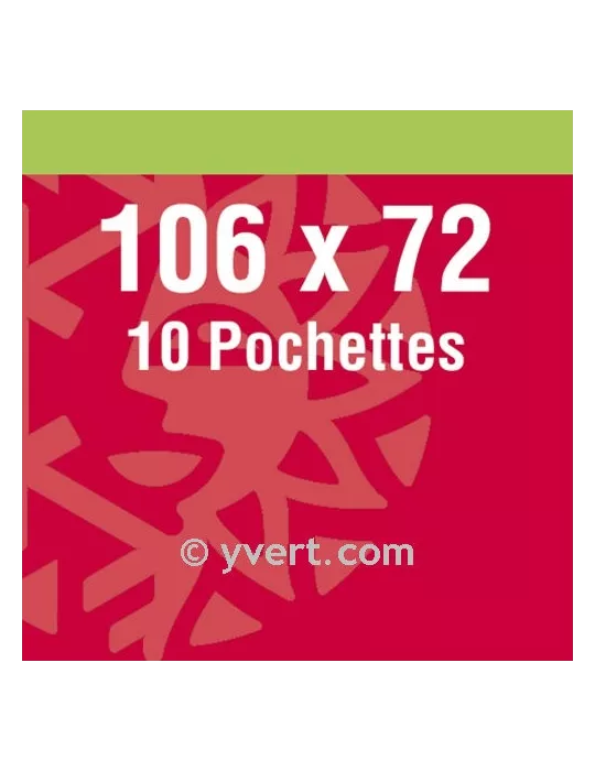 Pochettes double soudure - Lxh:106x72mm (Fond noir)