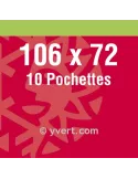 Pochettes double soudure - Lxh:106x72mm (Fond noir)