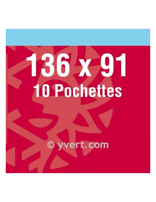 Pochettes double soudure - Lxh:131x86mm (Fond noir)