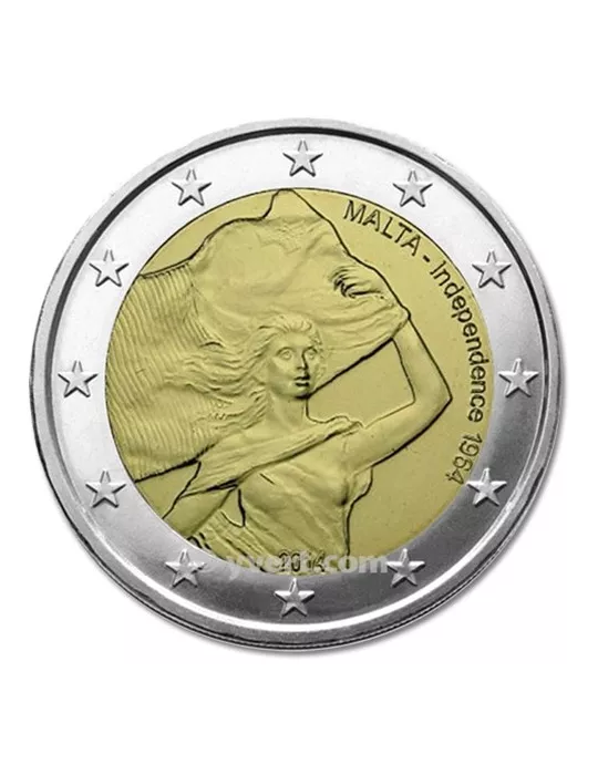 2 EURO COMMEMORATIVE 2014 : MALTE (50e anniversaire de l'indépendance de Malte)