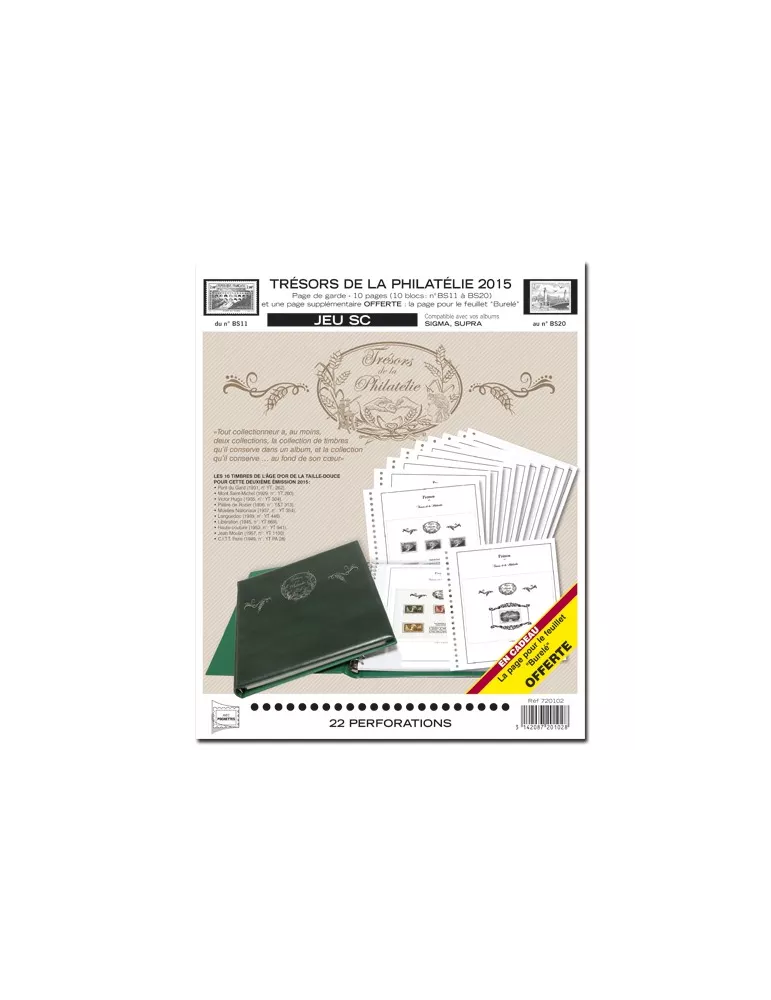 TRESORS DE LA PHILATELIE SC : 2014-2018 (JEUX AVEC POCHETTES)