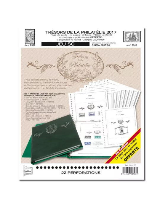 TRESORS DE LA PHILATELIE SC : 2014-2018 (JEUX AVEC POCHETTES)