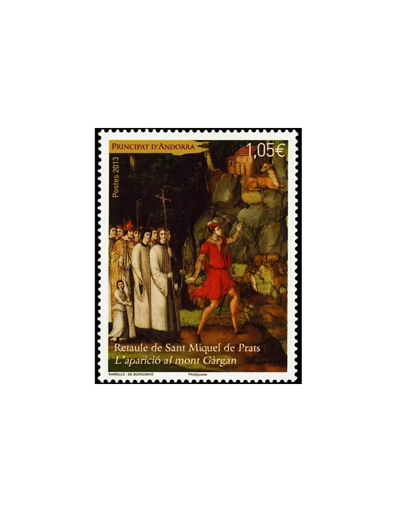 n° 740 -Timbre Andorre Poste
