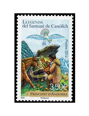 n° 748 -Timbre Andorre Poste