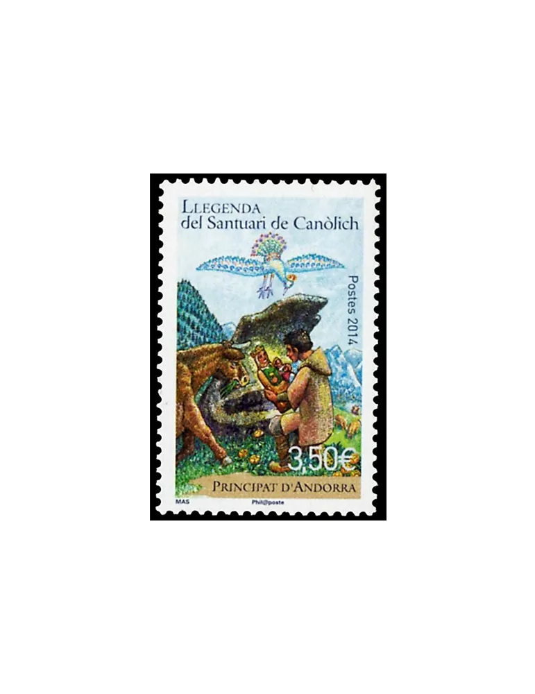 n° 748 -Timbre Andorre Poste