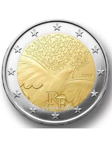 2 EURO COMMEMORATIVE 2015 : FRANCE (70e anniversaire de la fin de la Seconde Guerre mondiale)