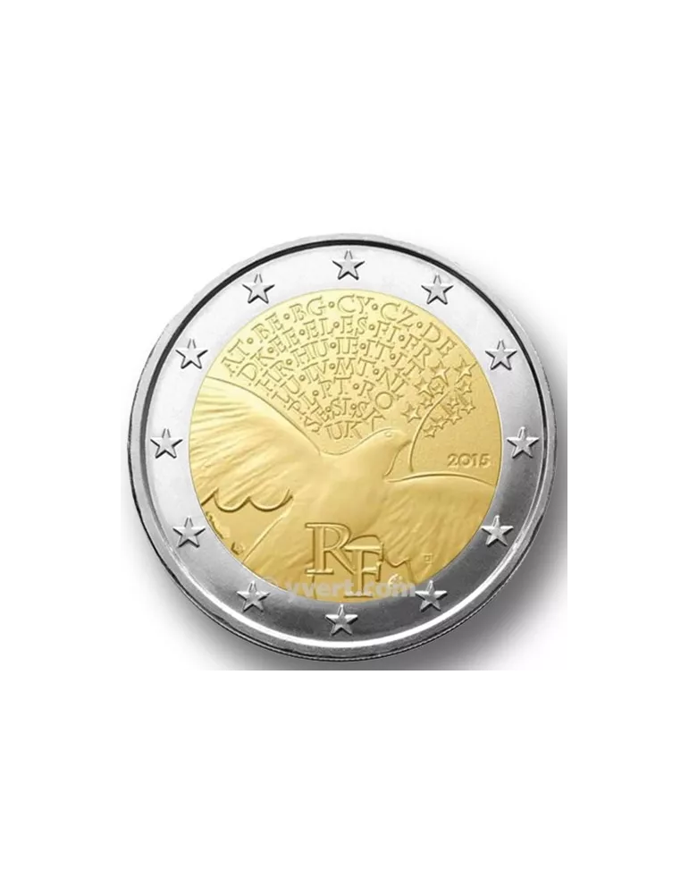 2 EURO COMMEMORATIVE 2015 : FRANCE (70e anniversaire de la fin de la Seconde Guerre mondiale)