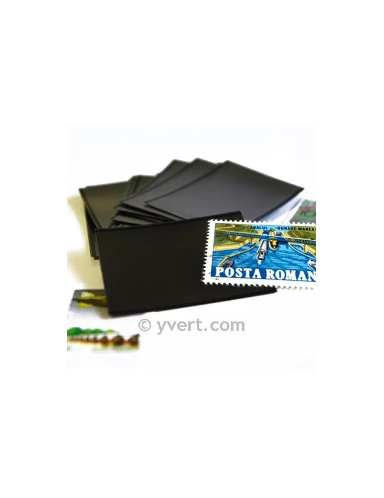 Pochettes double soudure - Lxh:74x235mm (Fond noir)