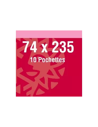 Pochettes double soudure - Lxh:74x235mm (Fond noir)