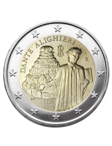 2 EURO COMMEMORATIVE 2015 : ITALIE (750 ans de la naissance Dante Alighieri)