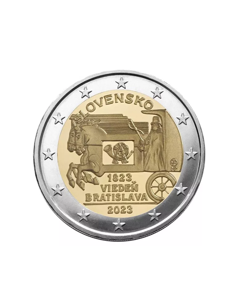 2 EURO COMMEMORATIVE 2023 : SLOVAQUIE (200 ans de la poste à cheval)