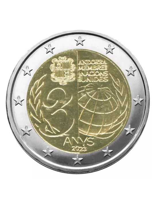 BU : 2 EURO COMMEMORATIVE 2023 : ANDORRE (30 ans de l'entrée à l'ONU)