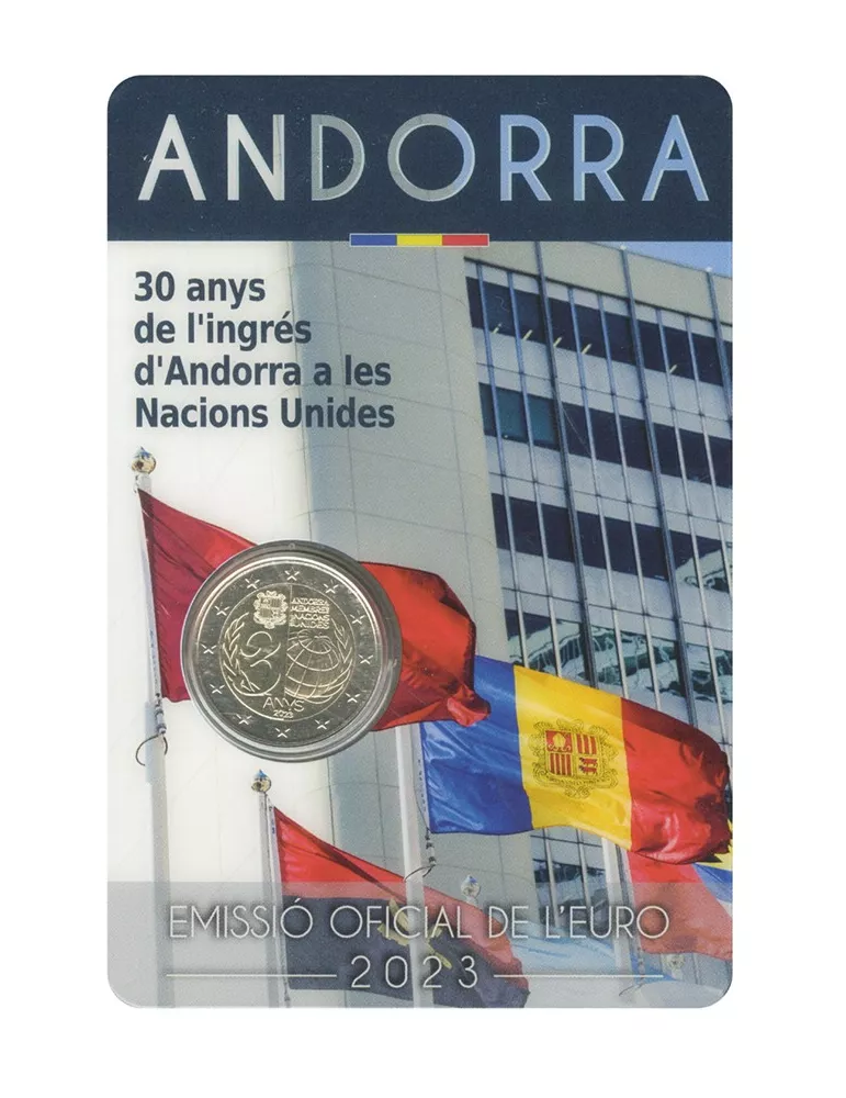 BU : 2 EURO COMMEMORATIVE 2023 : ANDORRE (30 ans de l'entrée à l'ONU)