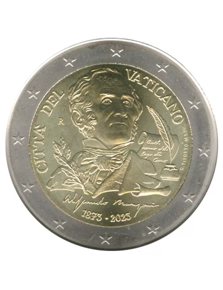 BU : 2 EURO COMMEMORATIVE 2023 : VATICAN (150 ans de la Mort d'Alessandro Manzoni)