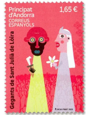 n° 537 - Timbre ANDORRE ESPAGNOL Poste