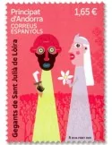 n° 537 - Timbre ANDORRE ESPAGNOL Poste