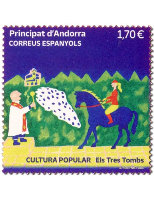 n° 541 - Timbre ANDORRE ESPAGNOL Poste