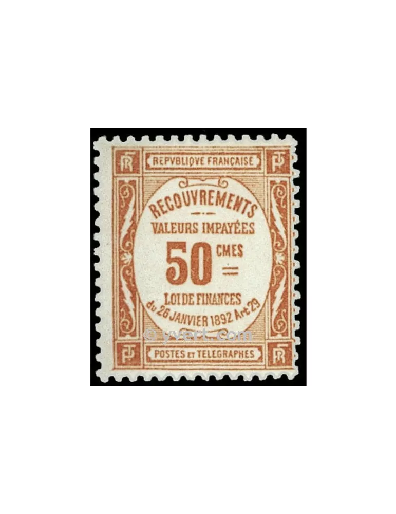Timbre-taxe France 1909 YT N°47 – Rouge – Neuf Avec Charnière
