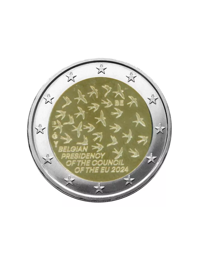 BU : 2 EURO COMMEMORATIVE 2024 COINCARD : BELGIQUE - PRESIDENCE DE L'UE (Version flamande)