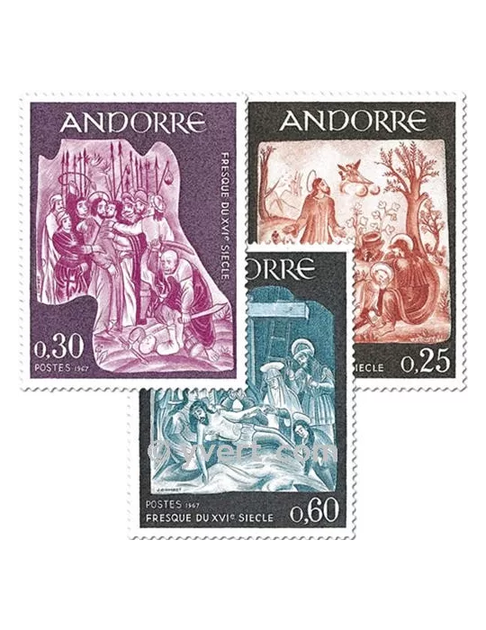 n° 184/186 - Timbre Andorre Poste