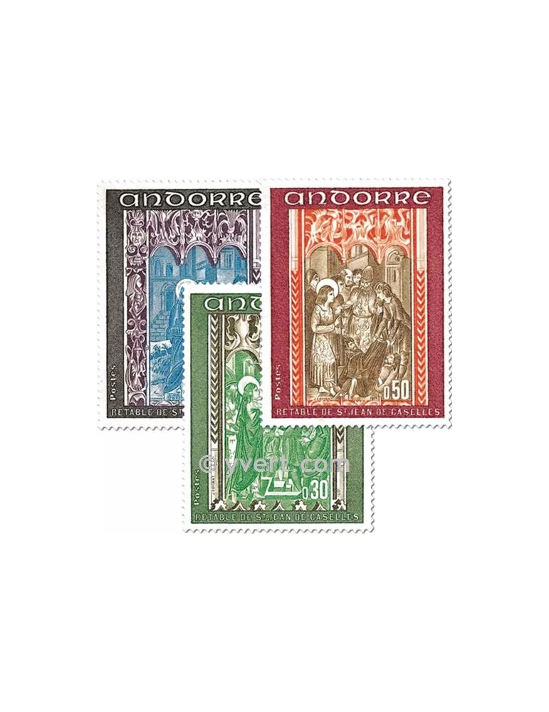 n° 214/216 - Timbre Andorre Poste