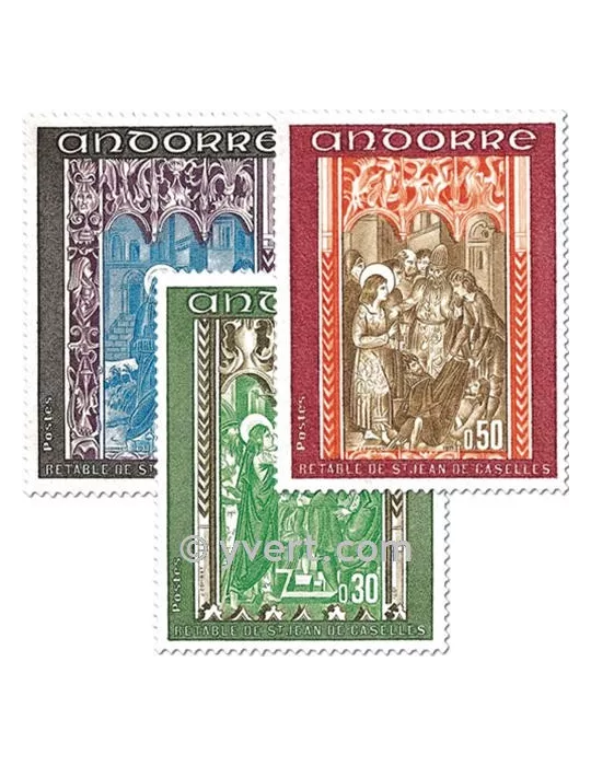 n° 214/216 - Timbre Andorre Poste