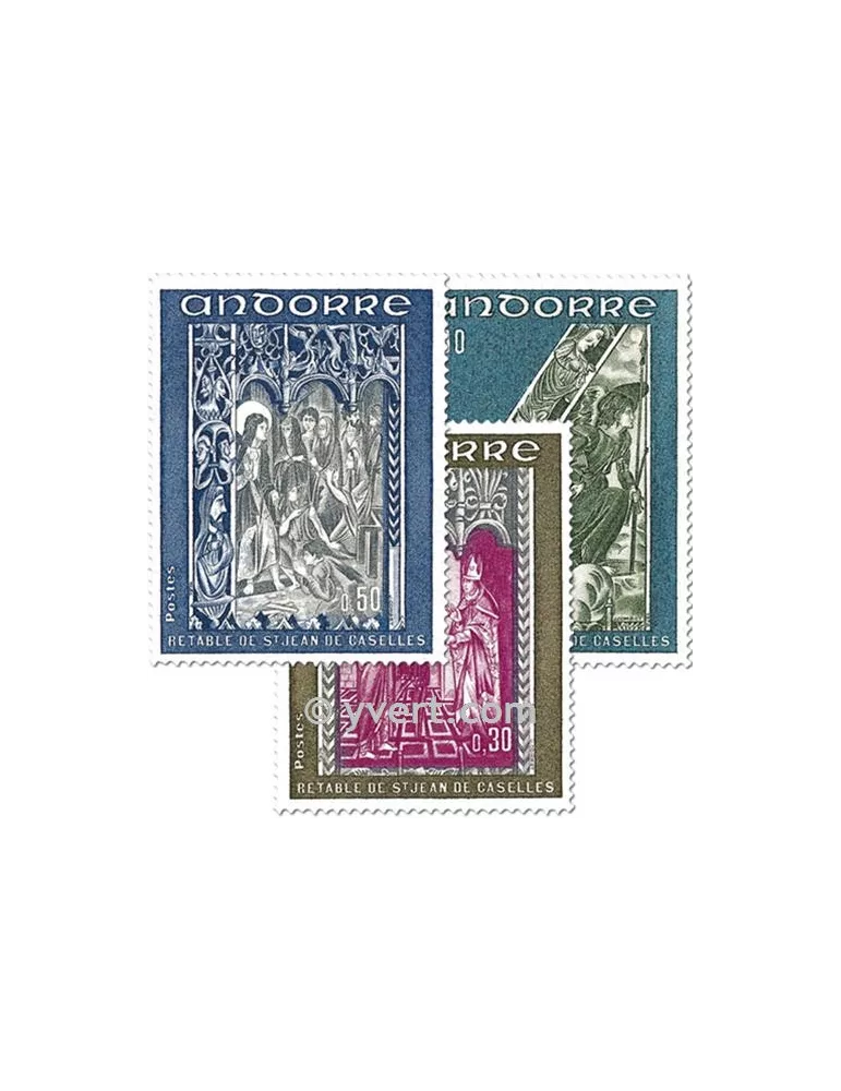 n° 221/223 - Timbre Andorre Poste