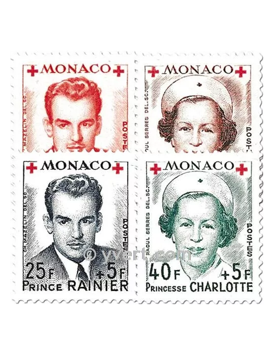 n° 334A/337A - Timbre Monaco Poste