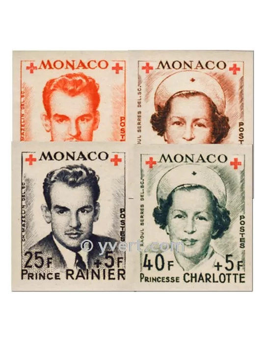 n° 334B/337B - Timbre Monaco Poste