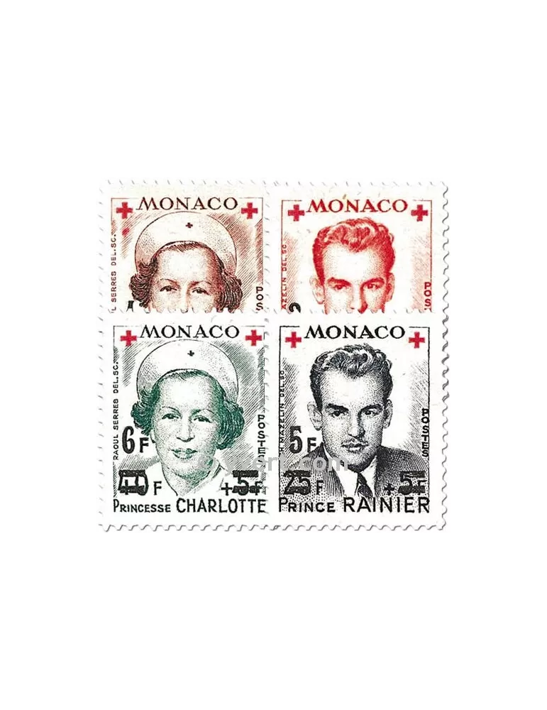 n° 379A/382A - Timbre Monaco Poste