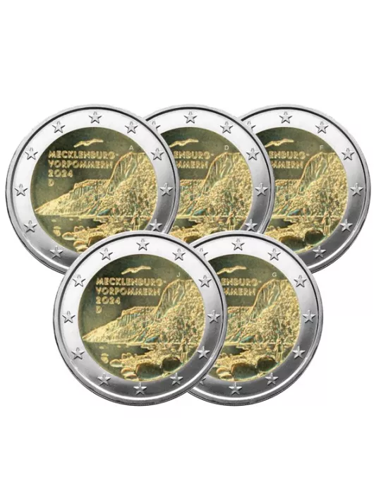 2 EURO COMMEMORATIVE 2024 : ALLEMAGNE (Présidence de Mecklembourg au Bundesrat) - 5 ateliers