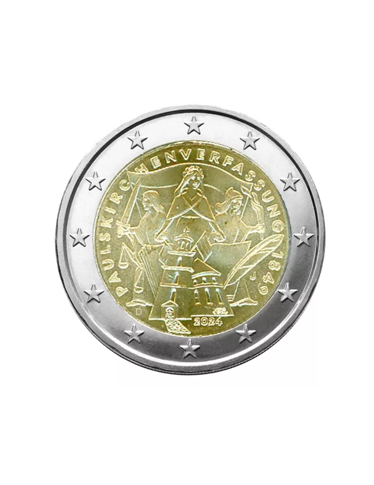 2 EURO COMMEMORATIVE 2024 : ALLEMAGNE (175 ANS DE L'EGLISE SAINT-PAUL)- 5 ateliers