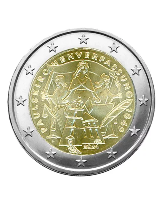 2 EURO COMMEMORATIVE 2024 : ALLEMAGNE (175 ANS DE L'EGLISE SAINT-PAUL)- 5 ateliers