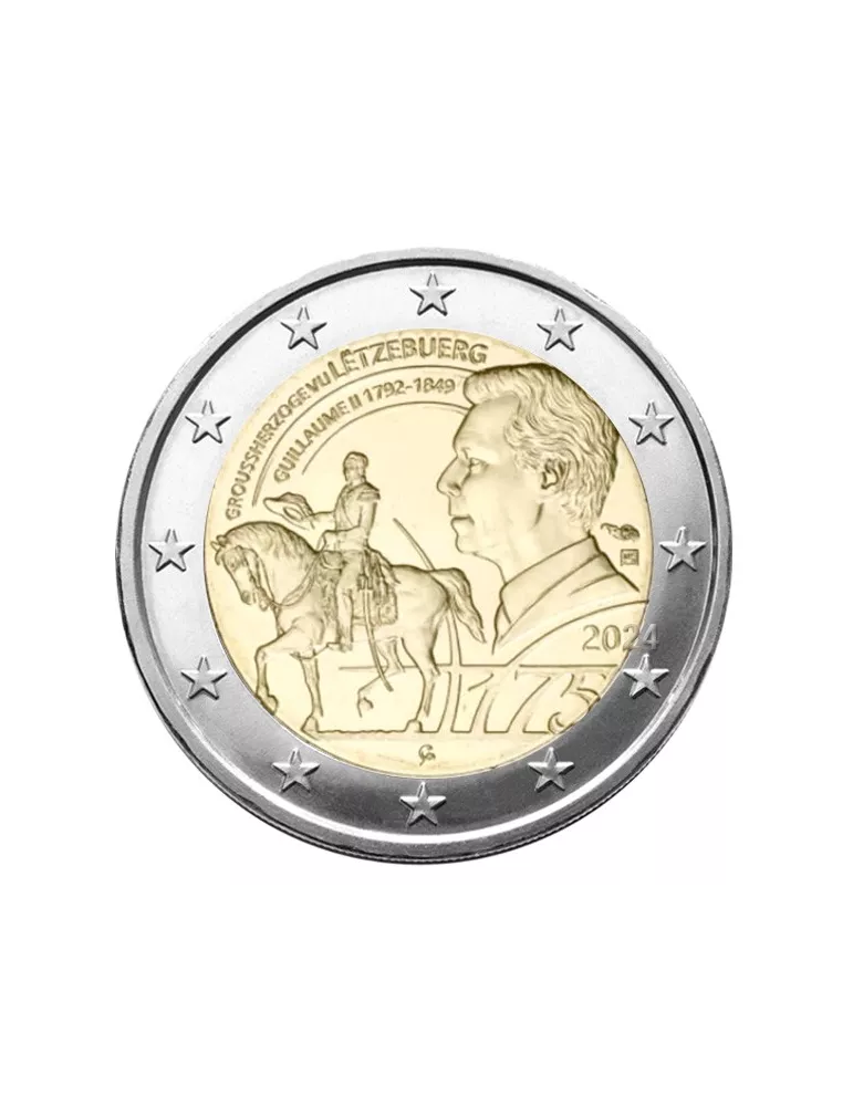2 EURO COMMEMORATIVE 2024 : LUXEMBOURG (175 ans de la mort du Grand-Duc Guillaume II)