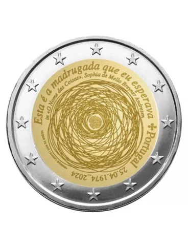 2 EURO COMMEMORATIVE 2024 : PORTUGAL (50 ans de la Révolution des oeillets)