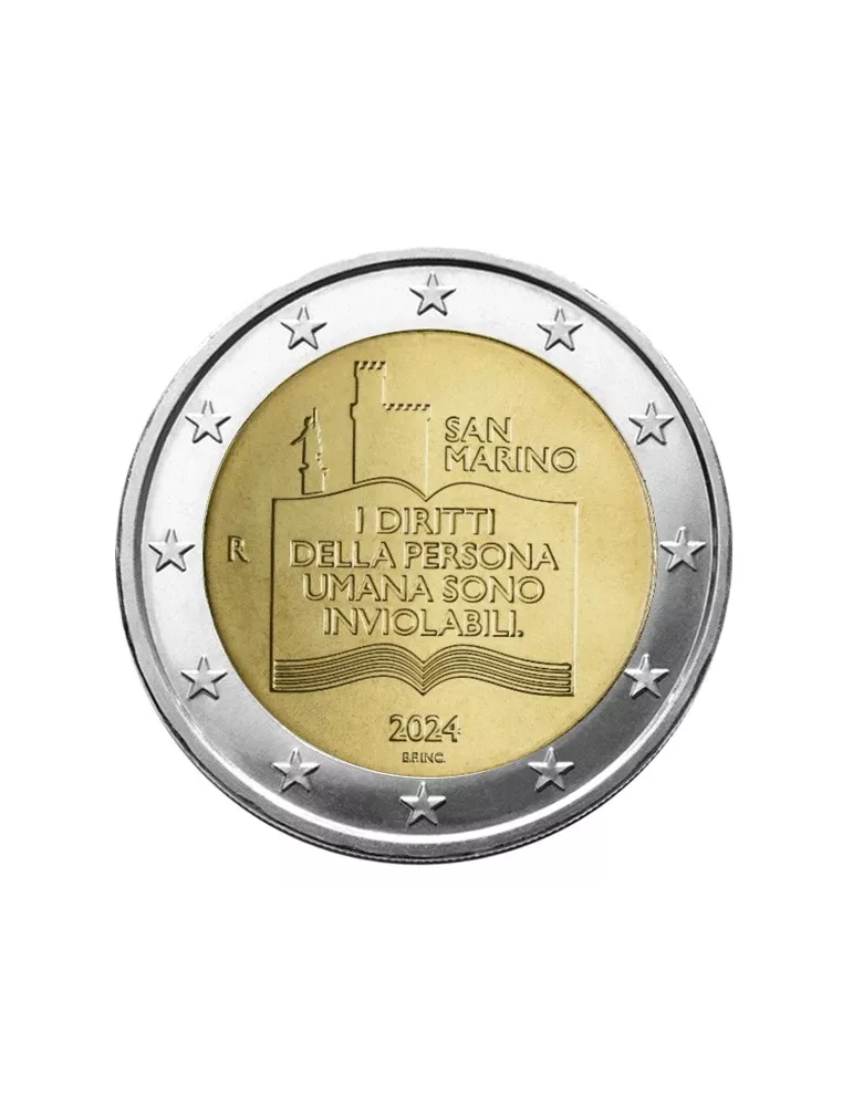 BU : 2 EURO COMMEMORATIVE 2024 : SAINT-MARIN (Déclaration des droits des citoyens)