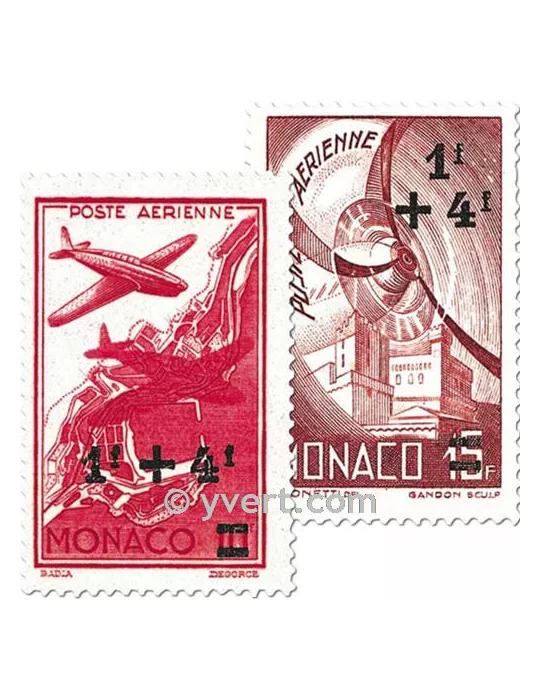 n° 8/12 - Timbre Monaco Poste aérienne