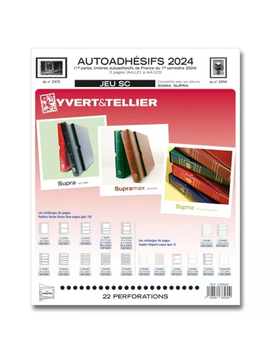FRANCE AUTOADHESIFS SC : 2024 - 1ER SEMESTRE (JEUX AVEC POCHETTES)
