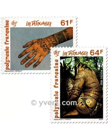 n° 413/414 - Timbre Polynésie Poste 2