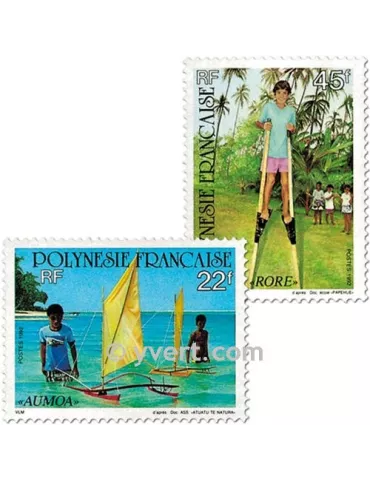 n° 415/417 - Timbre Polynésie Poste 2