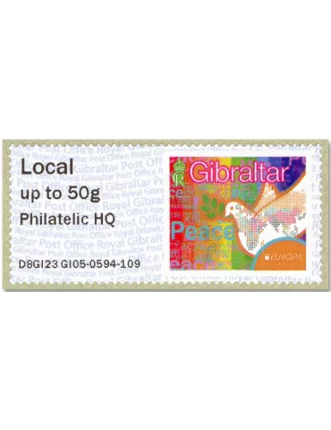 n° 122 - Timbre GIBRALTAR Timbres de distributeurs (EUROPA)