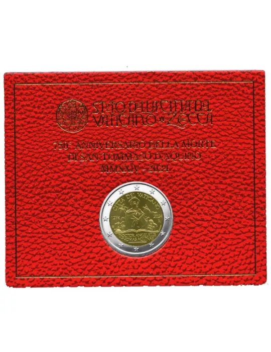 BU : 2 EURO COMMEMORATIVE 2024 : VATICAN (750 ans de la Mort de St Thomas d´Aquin